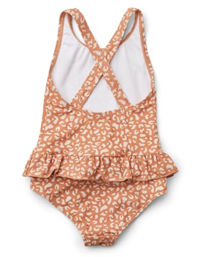 Image of Toddler Girls One Piece Swimsuits Crossback Backless Bathing Suit Whale Dolphin Shark Swimwear with Ruffle Butt UPF50+