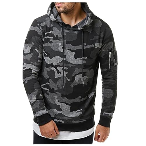 SOOUICKER Hoodie Herren Camouflage Kapuzenpullover Slim Fit Tarn Pullover mit Kapuze Vintage Sweatshirt Sport mit Aufdruck Outdoor Fitness Pulli Gym SOOUICKER Hoodie Herren Camouflage Kapuzenpullover Slim Fit Tarn Pullover mit Kapuze Vintage Sweatshirt Sport mit Aufdruck Outdoor Fitness Pulli Gym