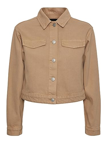 Pieces beige Jeansjacke