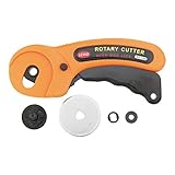 Forsmooth 45mm Rotary Cutter 1 Extra Sharp Steel Blade - Cutting mat Fabric Leather Cutter Paper...