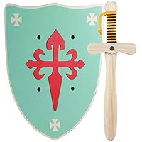 Espada y Escudo de Caballero de Madera Artesanales - Juguete