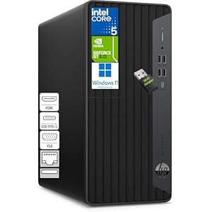 HP Prodesk Desktop Computers PC for Home & Office Business, Intel i5-10400F (16GB DDR4, 512GB PCIe SSD), Compact & Silent Design, Triple-Display Support, WiFi Adapter, Keyboard & Mouse, Windows 11 Pro