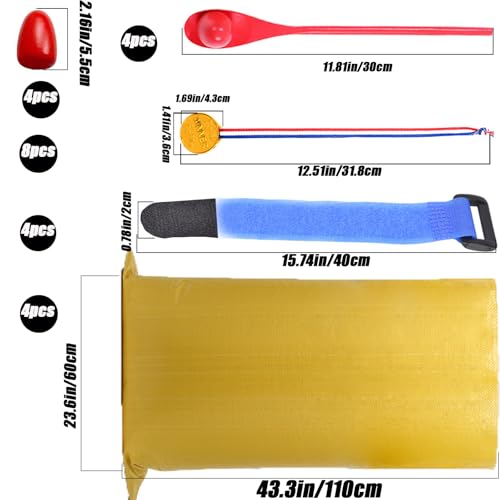 image for Prinxse （24pcs） Outdoor Sports, Potato Bag Race Bag, Egg Spoon Rel