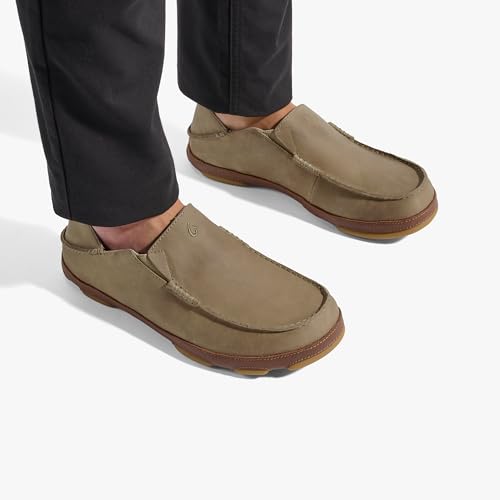 OLUKAI Moloa Men's Premium Leather Shoes, Easy Slip On & Off Design, Casual & Versatile Loafer, Drop-in Heel & Enhanced Traction - Image 3