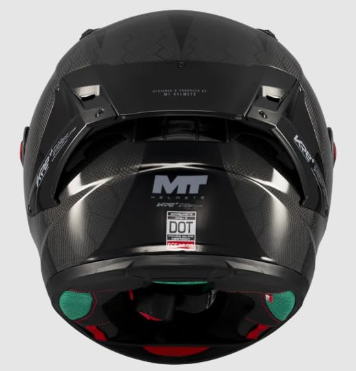 MT Helmets KRE Plus+s Pure 2025 Casco Integral Carbono Negro Brillo Ultraligero y Deportivo Homologación F.I.M. 22.06 Alta Seguridad y Ventilación Avanzada (M 57/58)