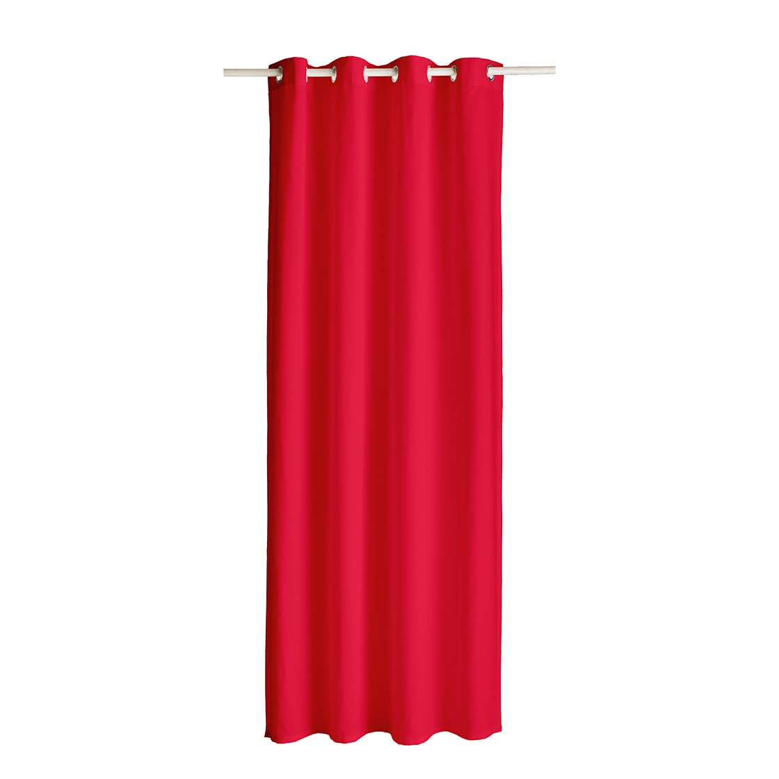 TODAY Polyester Blackout Curtain with Eyelets - 140 x 260 cm, polyester, red, 140x260 cm