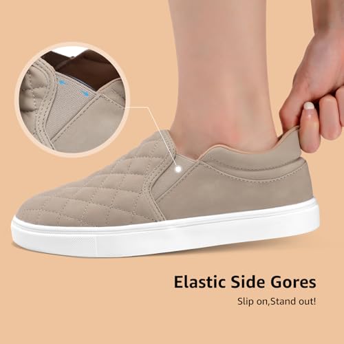 Image of STQ Slip On Shoes Women Fashion Sneakers Casual Loafers | Quilted 2.0 Comfort, Lightweight, Nursing, Driving, Teacher, Memory Foam