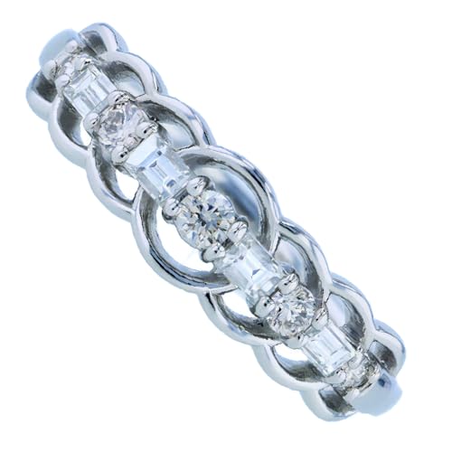 [ARC-EN-CIEL] PTダイヤ リング(バゲットカット,計0.30ct)