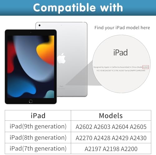 Miniatura 6 de Paquete de 2 Protector de pantalla para iPad de 9 generación, iPad de 8  7 generación, película de vidrio templado para iPad de 10.2 pulgadas,