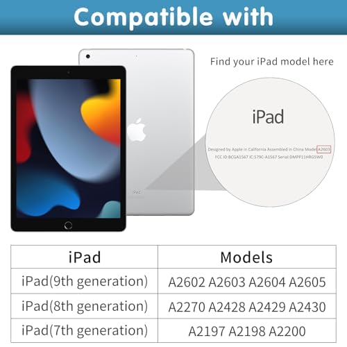 GOZOPO [2-Pack Screen Protector for iPad 9th Generation, iPad 8th / 7th Generation, Tempered Glass Film - iPad 10.2-Inch 2021/2020/2019 Release