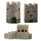 STOBOK 3Pcs Miniature Castle Model Resin Figurines Decor for Landscape