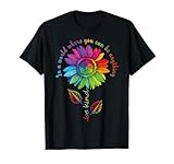 LGBTQ Regenbogen Sonnenblume Be Kind Gay Love Pride Blume T-Shirt