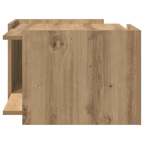Table basse en chêne meuble d'appoint de salon et étagère pour canapé - 7