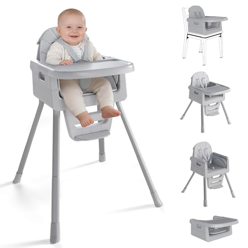 EverKiddo Baby High Chair for 6 Months+, Foldable High...
