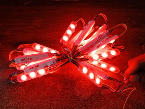 Image of Steko {50 Pieces) RGB 3 Color 3 Led Optical Module Strip 5050 SMD Waterproof Led Module for Science Projects, Backlight Sign Multipurpose Use | Flash in 3 Color Red, Green & Blue
