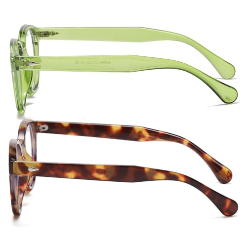 Image of Retro Round Blue Light Blocking Glasses for Men Women, Vintage Frame Non-prescription Computer Reading Eyeglasses