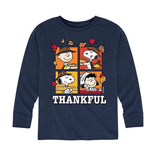 HYBRID APPAREL - Peanuts - Toddler and Youth Fall Thanksgiving Long Sleeve T-Shirt - Size Medium