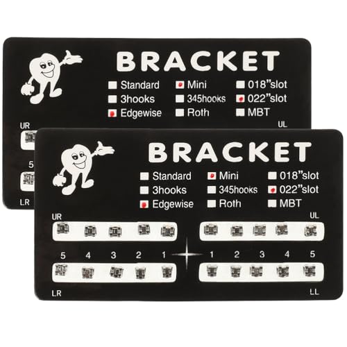 Healvian - Healvian 40pcs Dental Orthodontic Brackets Mini Oral Brace Brackets Stainless Steel Teeth Brackets Dental Orthodontics Supplies
