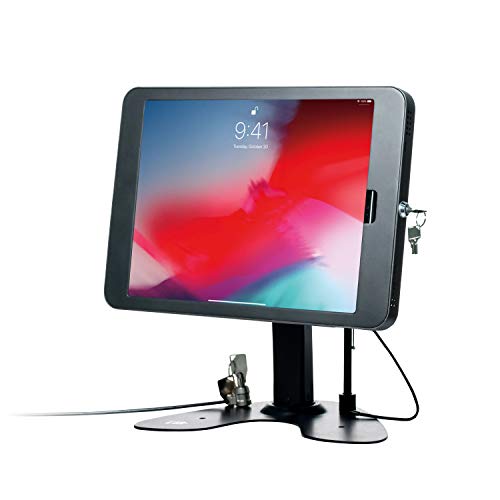 Dual Kiosk Stand – CTA Security Kiosk Stand with Locking Case, Steel Cable, and 360-Degree Rotating Base – Compatible with 12.9” iPad Pro Gen 3 & 4 (PAD-ASK13B)