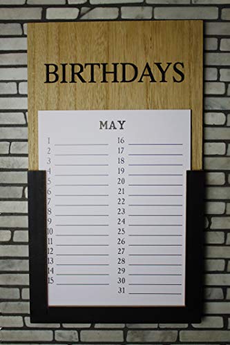 Natuurtempel verjaardagskalender jaaronafhankelijk | eeuwige wandkalender voor verjaardagen in vintage retro & shabby… - Image 4