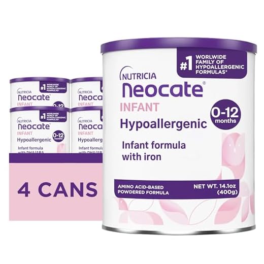 Neocate Infant - Hypoallergenic, Amino Acid-Based Baby Formula with DHA/ARA - 14.1 Oz Can (Pack of 4)