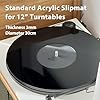 Turntable Mat Record Platter Slipmat: Acrylic Record Player Platter Vinyl Slipmat for Turntables Antistatic Tighter & Defined Bass, Black #1