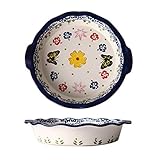 OISIIKITS Tarteform, Quicheform, runde Backform, Kratz- und schnittfest, Ø 25 cm, Keramik