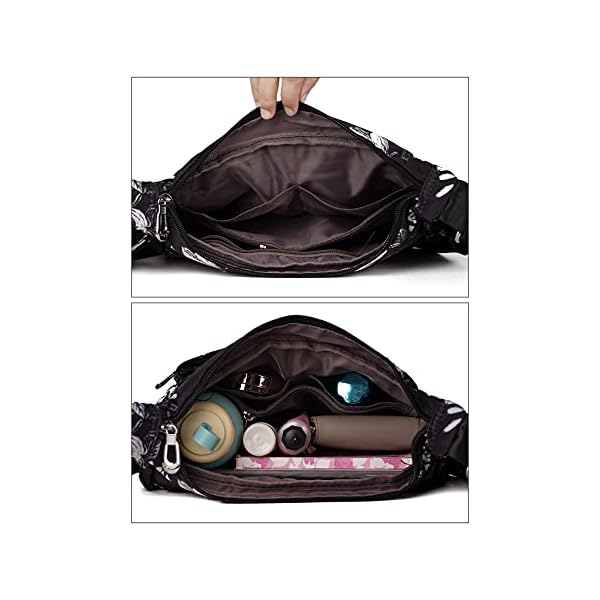 NOTAG Shoulder Bags for Women Nylon Crossbody Bags Waterproof Lightweight Messenger Purses and Handbags (Black) - Image 5