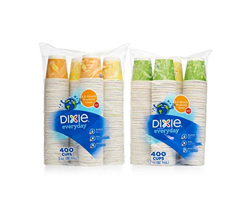 Dixie - Bath Cup, 3 oz. - 800 Cups (2 pack of 400ct), Varies Color
