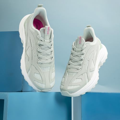 Image of Red Tape Women's Sneakers White Mesh KPU Round Toe Lace-Up