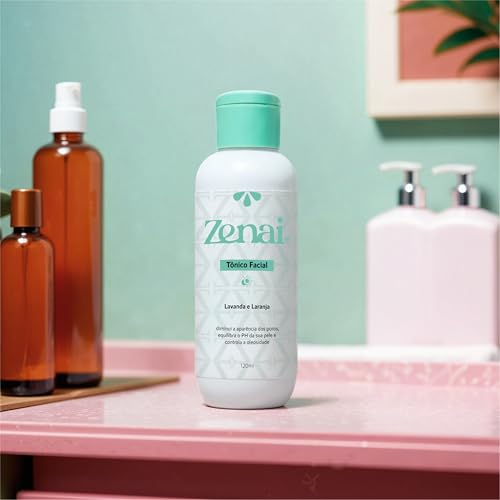 Zenai - Tônico Facial 120ml | Lavanda e Laranja | Óleos Essenciais | Controle de Oleosidade | Equilí