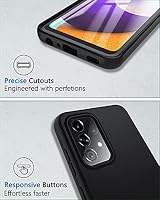 OWKEY für Samsung Galaxy A52 5G&4G / A52s 5G Hülle, 360 Grad Stoßfest Handyhülle Silikon Roubst Cover mit Integriertem Displayschutz Schutzhülle Case Cover (Schwarz) – Ansicht 4