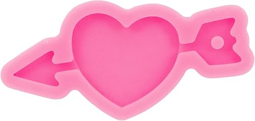 Miniatura 6 de Molde de resina de silicona con forma de corazón para el día de San Valentín, llavero de resina, molde de fundición de resina para joyería y