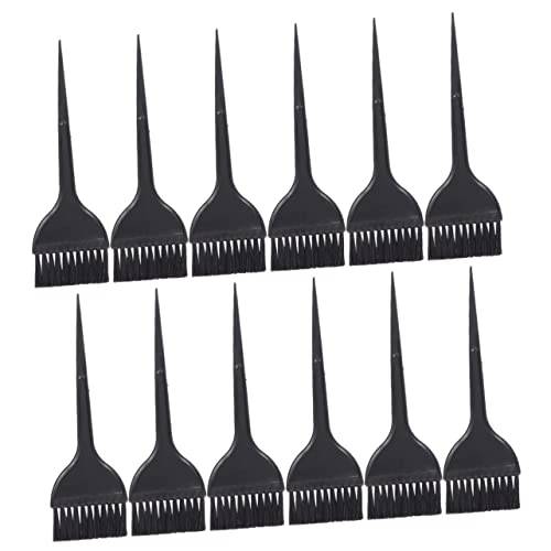 BELLIFFY 12pcs Long Handle Hair Dye Applicator Brush for Salon Home Use Hair Tinting