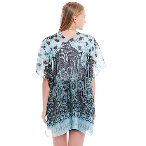 Cachecol feminino de xale Pretyzooom longo macio estampado cachecol multiuso verão estola pescoço ca