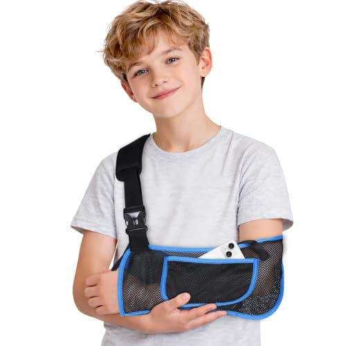 Image of Mesh Shower Arm Sling Shoulder Immobilizer for Shoulder Surgery Recovery | Breathable Mesh, Shower Arm Sling, Quick-Dry Use, Adjustable Strap, Left or Right Arm, Shoulder Elbow Wrist Support, Size S