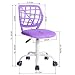 Silla de escritorio Fanilife, ajustable y giratoria sin brazos de diseño, para...