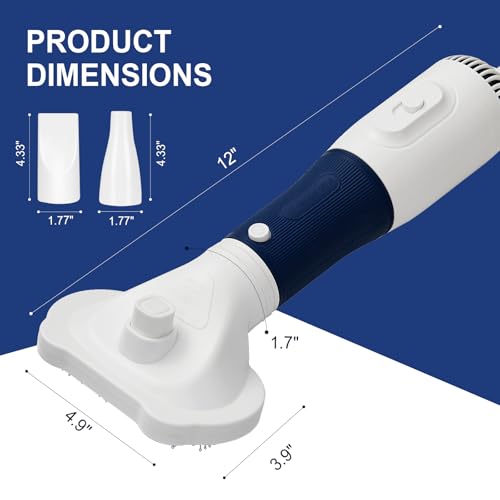 3-in-1 Pet Hair Dryer & Slicker Brush for Dogs & Cats – Portable, Quiet, Adjustable Temp, Overheat Protection Dog Hair Dryer