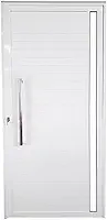 Porta Lambril de Alumínio Direita 210 x 80cm com Visor Linha Veneza Esquadrias Bergamo Branco