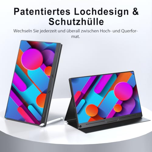 UPERFECT Portable Monitor 15,6 Zoll, 1920x1080 Full HD IPS Matt Bildschirm – Ansicht 6