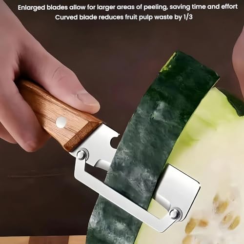 Zero Snag Wooden Peeler, Multifunctional Vegetable Peeler, Zero Snag Wooden Kitchen Tool, Kitchen Peeler with Non-Slip Handle, Bottle Opener, for Fruits, Sugar Cane, Pumpkin (2) - Image 6
