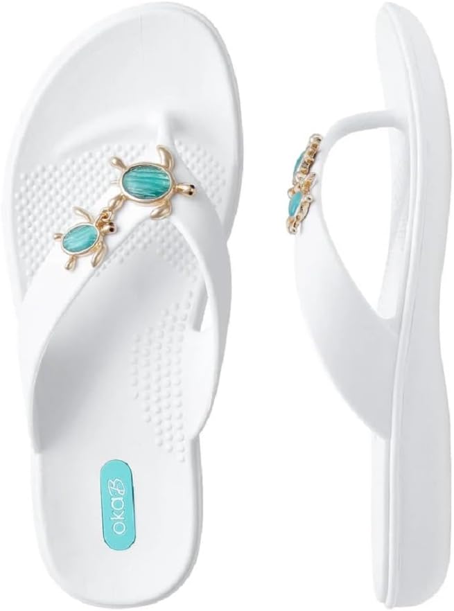 Flip Flops with Lizzie's Sea Turtle Charm