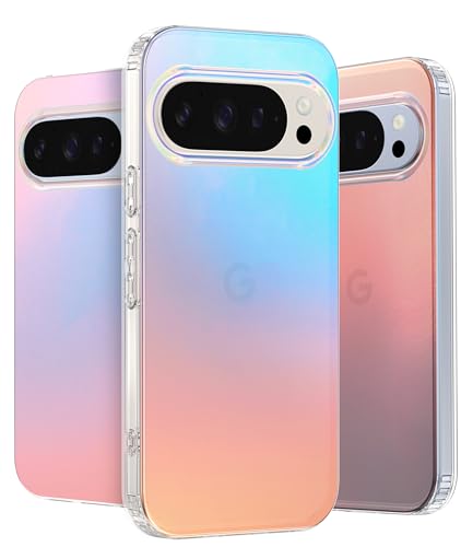 LONLI Hue Case for Google Pixel 10 & Pixel 10 Pro - Fluorescent Holographic Iridescent Phone Case - [360° Shock-Absorbent Bumper] - Cute and Unique Phone Cover for Girls and Women