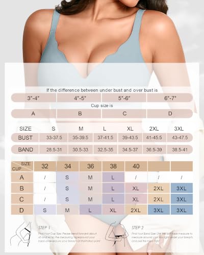 Image of Seamless Wireless Bra for Women with Support - No Underwire Full Coverage Push Up Comfort Bras - Back Fat Smoothing Bralettes