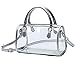 Rullar Women Clear Jelly Purse Transparent Handbag Top Handle Shoulder Bag PVC Purse Totes Satchel Sliver