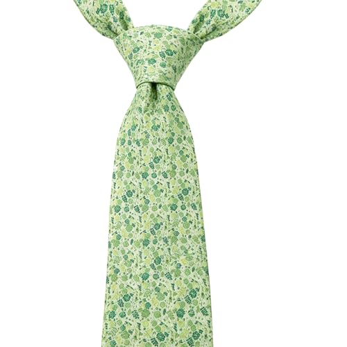 Image of Alizeal Mens 3.15inches Exquisite Floral Tie with Small Flower Printed Pocket Square