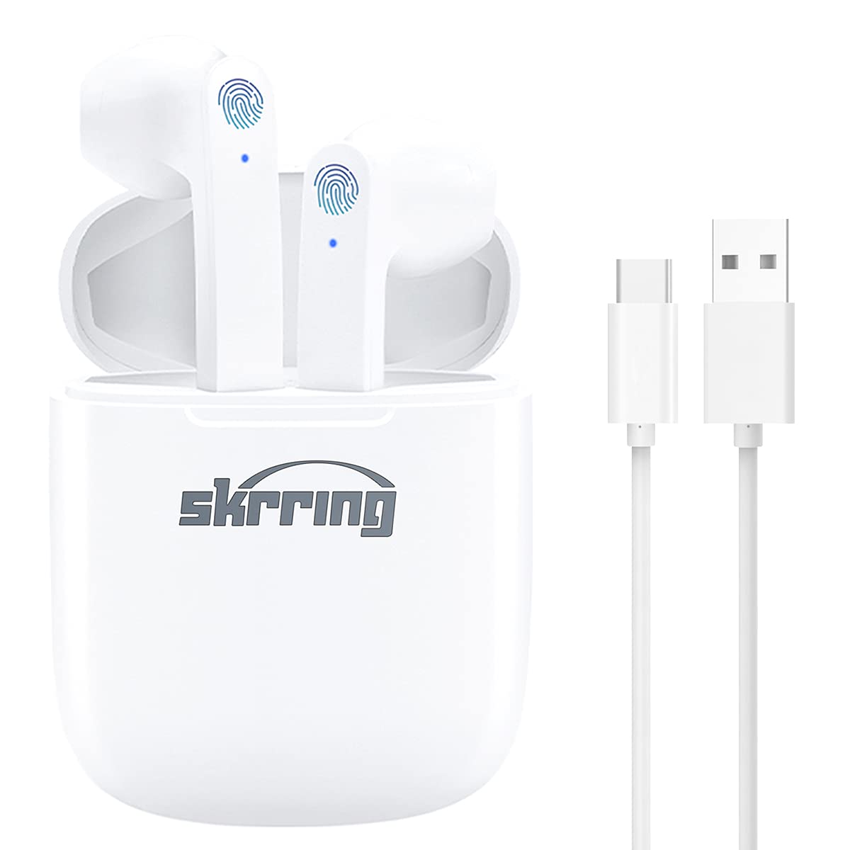 Wireless Earbuds,Bluetooth 5.1 Touch Control Ture Wireless Headphones Cordless with Type-C Quick Charging Case, 3D Stereo in-Ear Headsets,Pop-ups Auto Pairing,Compatible with Windows& iOS &Android