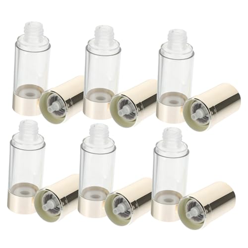 ABOOFAN 6Piezas Vacías Reutilizables De Portátil De Loción con Bomba Sin Aire para Cosméticos Belleza para Uso Diario
