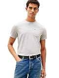 Tommy Hilfiger Men's T Shirt Crewneck with Pocket, Light Grey Heather X Large