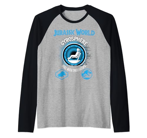 T-shirt Jurassic World Gyrosphere style baseball bicolore a manches contrastées